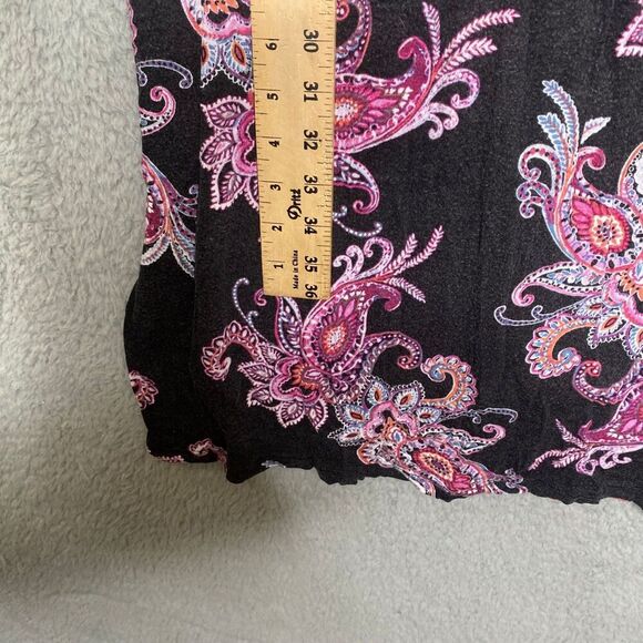 Croft & Barrow womens short sleeve nightgown lace paisley print stretch sleep 3X - Picture 6 of 8